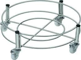 Stainless Steel Cylinder Trolley With Wheels | LPG Cylinder Stand