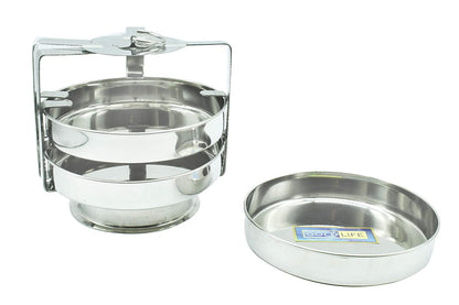 Stainless Steel Dhokla | Thattai Idli Stand for Pressure Cooker - 3 Plates (Tall)