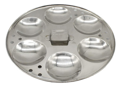 Stainless Steel Idly Panai Induction Base With 3 Idly Plates (18 Idlies)