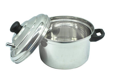Stainless Steel Idli Maker | Cooker (4 Plates | 16 Idlies) (Induction Compatible)