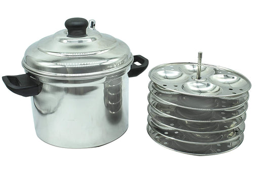 Stainless Steel Idli Maker | Steamer (6 Plates | 24 idlies) (Induction Compatible)