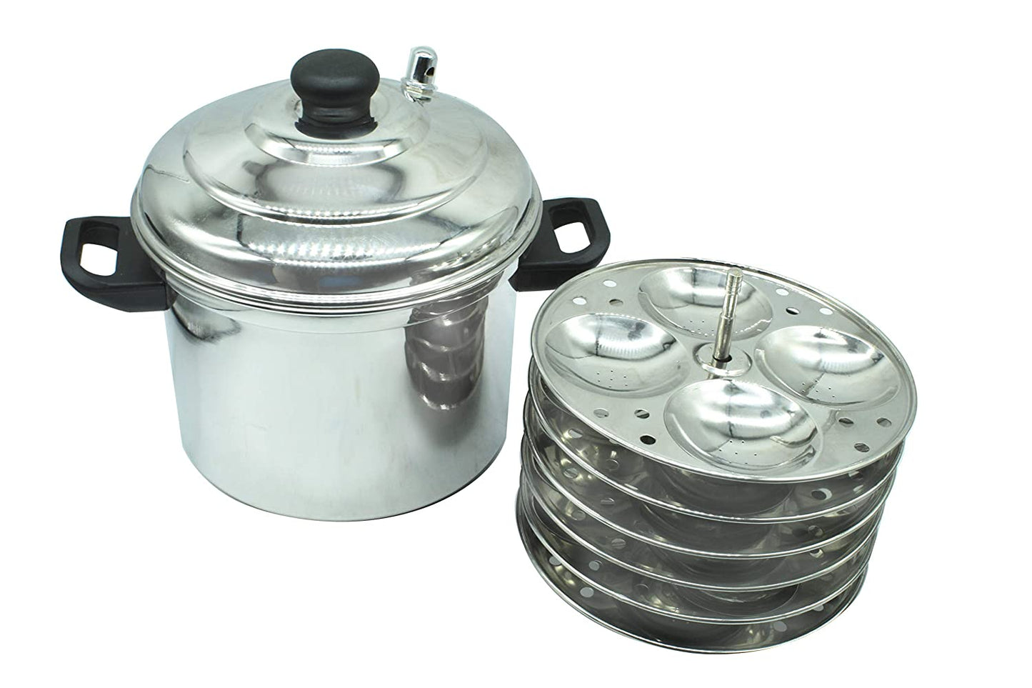 Stainless Steel Idli Maker | Steamer (6 Plates | 24 idlies) (Induction Compatible)