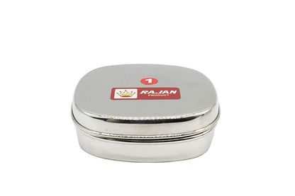 Stainless Steel No.1&2 Plain Lunch Box | Dabba (Set of 2 Pcs)