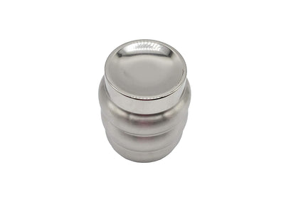 Stainless Steel Container | Canister Ribbed Small Size-450 ml (Pack Of 3 Pcs)