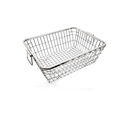 Stainless Steel Rectangular Pipe Tokra | Dish Draining Basket Small No: 2 | Size: (22.5 * 17.5 * 8.5 inch)