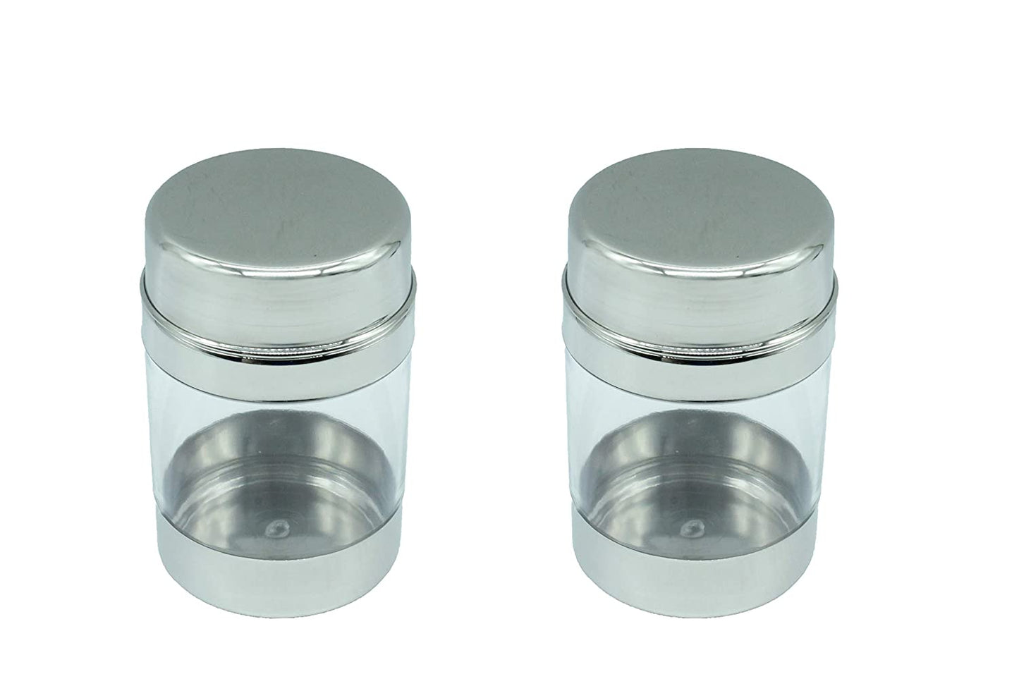 Stainless Steel See Through Canister 1100ml (Set of 2 Pcs)