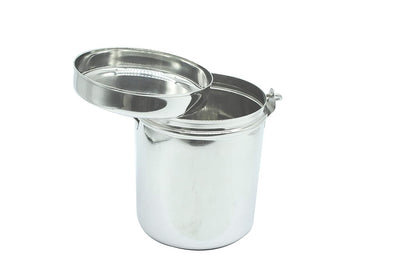 Stainless Steel Royal Milk Pot | Thukku | Container Set Of 2 Pcs (11.5cm & 12.5cm)