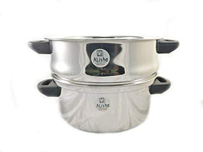 Stainless Steel Two Tier Momos Steamer With Lid