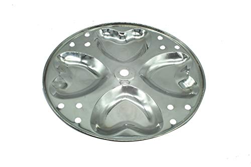 Stainless Steel Xtra Deep Idly Stand With Heart Shaped Idly Plates (6 Plates | 24 Idlies)