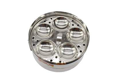 Stainless Steel Idly Panai - Steams 9 idli ( 2 Idly plates)