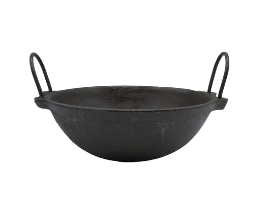 Pre-Seasoned Cast Iron 0.75 Litre Kadhai NO.0 - 7.5 Inch | 18 cm (Induction Compatible)