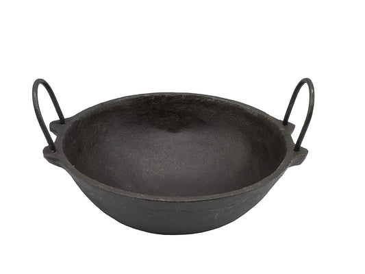 Pre-Seasoned Cast Iron Kadhai 20cm (Induction Compatible)