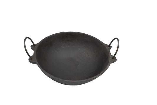 Pre-Seasoned Cast Iron Kadhai 22cm-Induction Compatible