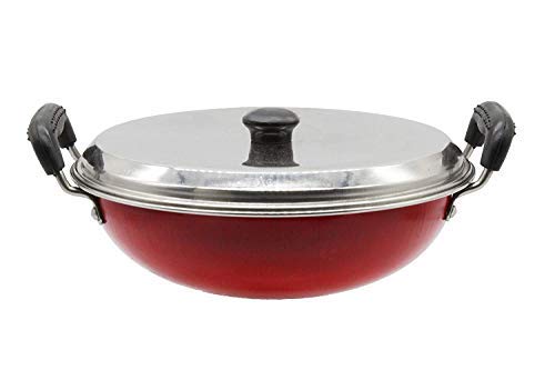 Fe+ Pre-Seasoned Iron Deep Kadhai with Lid 21.5cm