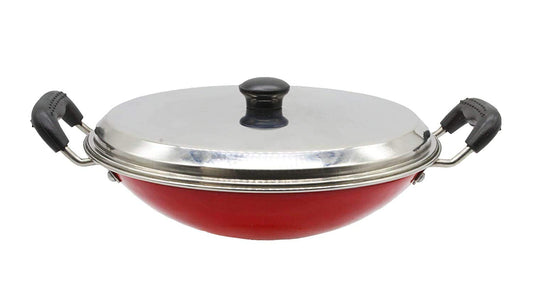 Fe+ Pre-Seasoned Mild Carbon Steel | Iron Appam Pan | Appachetty 21cm