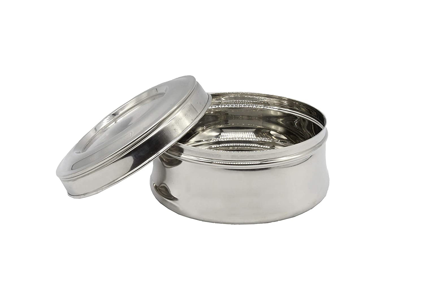 Stainless Steel See Through lid Mili Lunch Box | Dabba (14cm) 750ml - Set of 2Pcs.