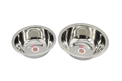 Stainless Steel Mixing Bowls Set Of 2 Pcs ( 3000ml & 5000ml)