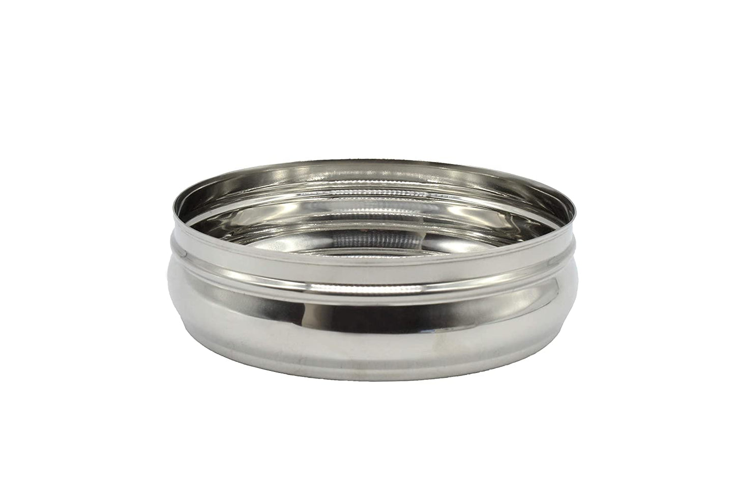 Stainless Steel See Through Lid Lunch Box | Dabba (14cm) 1200ml - Set of 2Pcs