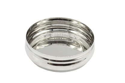 Stainless Steel See Through Lid Lunch Box | Dabba (14cm) 900ml - Set of 2Pcs
