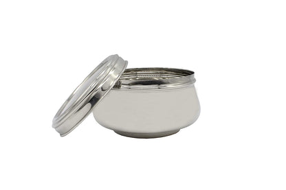 Stainless Steel See Through Lid Lunch Box | Dabba (17cm) 1500ml - Set of 2Pcs