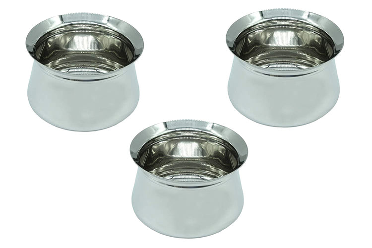 Stainless Steel Serving Pot No.2 Set Of 3Pcs