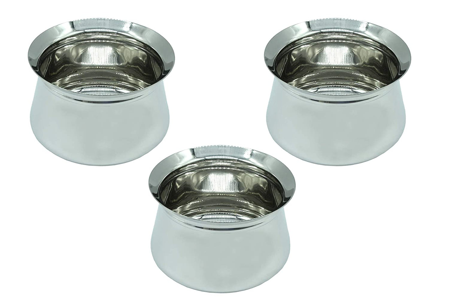 Stainless Steel Serving Pot No.3 Set Of 3Pcs