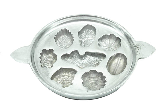 Aluminium 8 Slots Different Shapes Mini Cake | Muffins | Cake Mould Pan with Lid