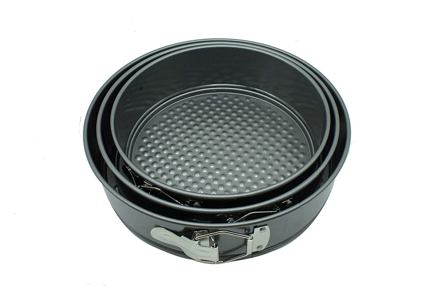 Carbon Steel Round Shape Cake Mould | Baking Pan (Set of 3 Pcs)