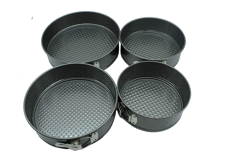 Carbon Steel Round Shape Cake Mould | Baking Pan (Set of 4 Pcs)