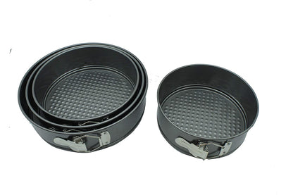 Carbon Steel Round Shape Cake Mould | Baking Pan (Set of 4 Pcs)