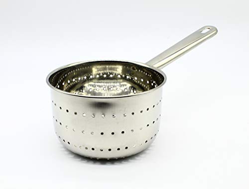 Stainless Steel Collander Steamer | Rice Strainer | Washer Multi Utility 14cm (Heavy Gauge)