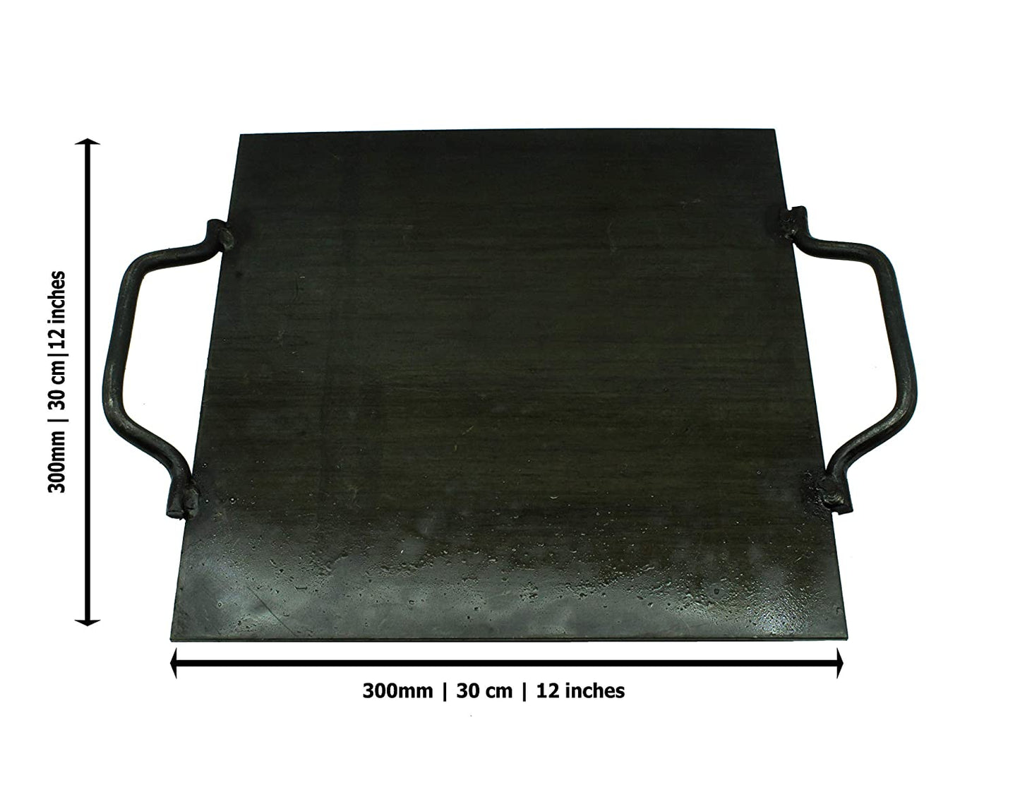 Traditional Pre-Seasoned Iron Flat Square Tawa 30cm