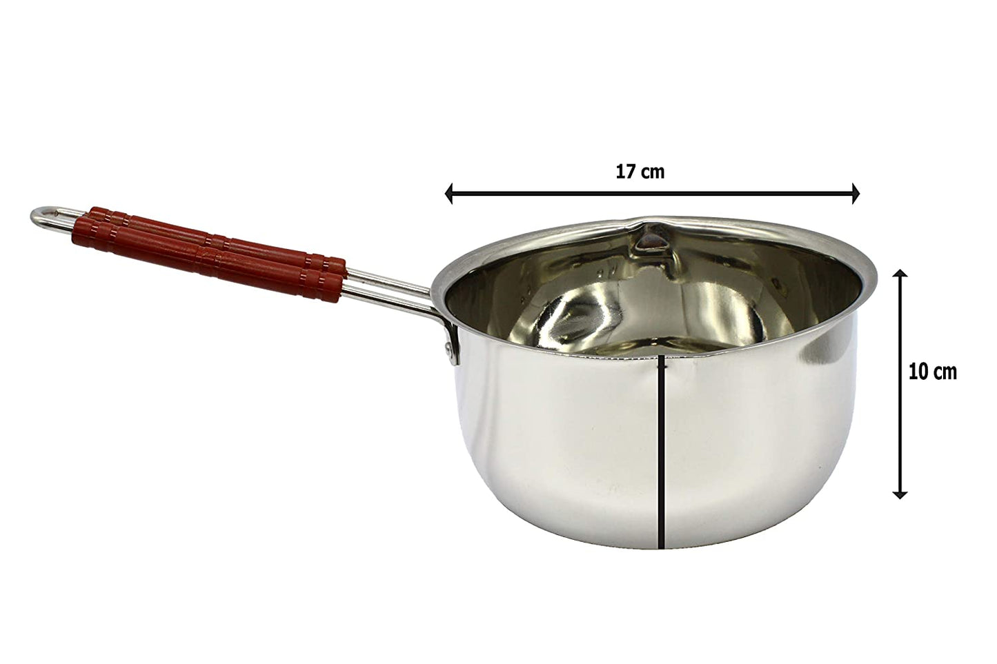 Stainless Steel Sandwich Bottom Kadai 23 cm and Sauce pan 17 cm (Set of 2 Pcs) (Induction Compatible)