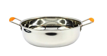 Stainless Steel Sandwich Bottom | Induction Compatible 2.75 Litre Kadhai 23 cm
