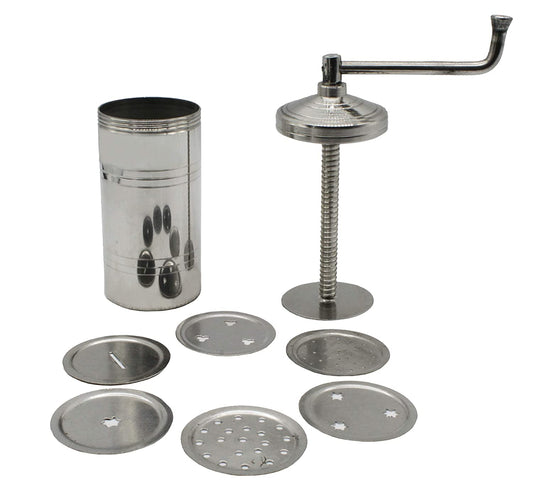 Stainless Steel Muruku Maker | Sev Maker | Kitchen Press with Different Shape 6 Jali Plates