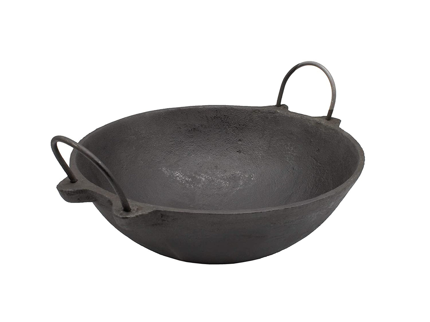 Pre-Seasoned Cast Iron 2.5 litres Kadhai NO.3-10 Inch | 26 cm | Depth : 9 cm-Induction Compatible