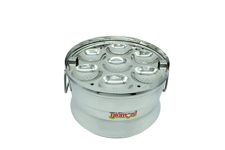 Stainless Steel Idly Pot (Panai) 9 idly (3 Idly plates | 1 steamer plate | 1 Mini idly plate )