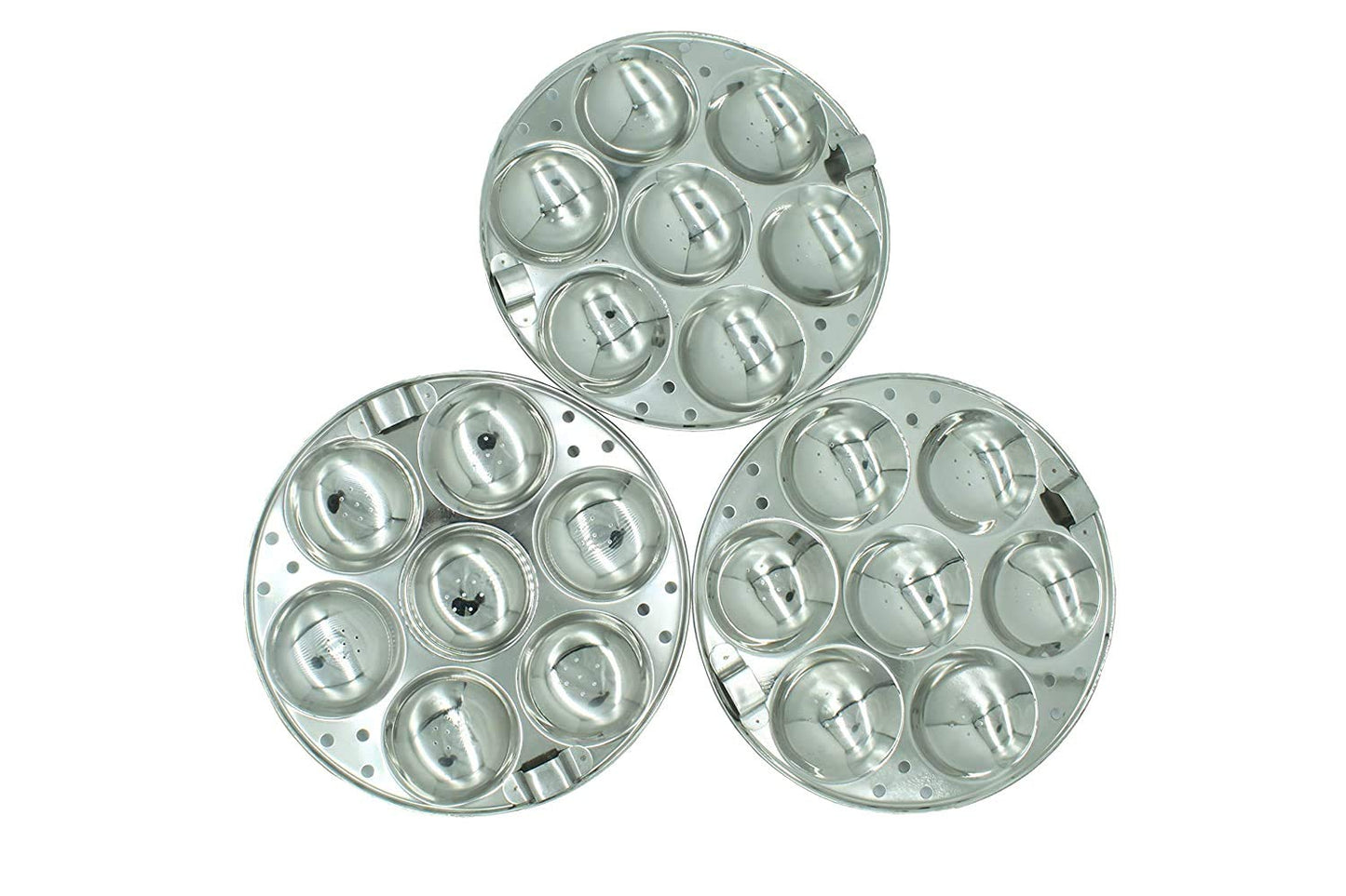 Stainless Steel Idly Pot (Panai) 9 idly (3 Idly plates | 1 steamer plate | 1 Mini idly plate )