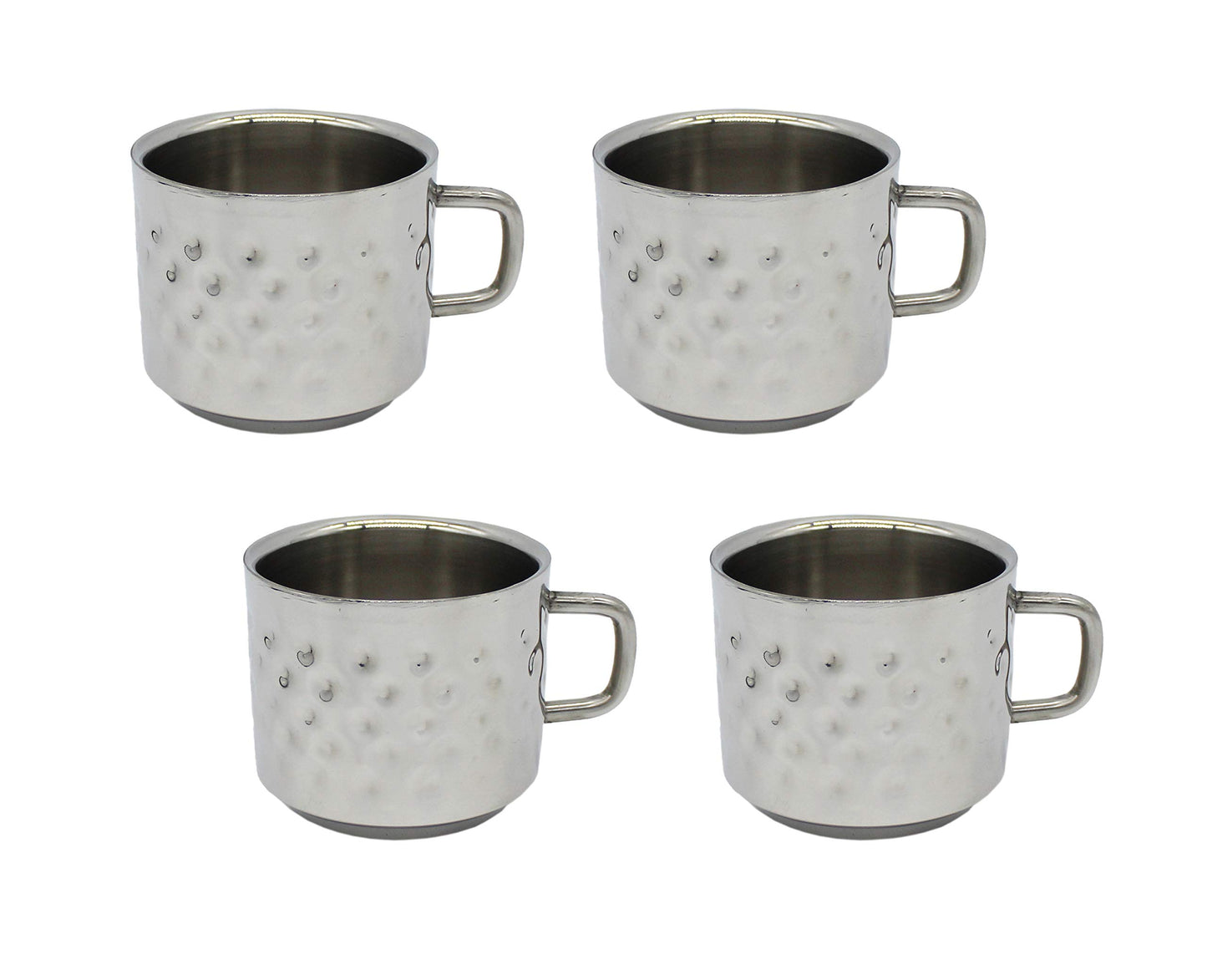 Double Walled Dimple Design Stainless Steel Coffee & Tea Mugs