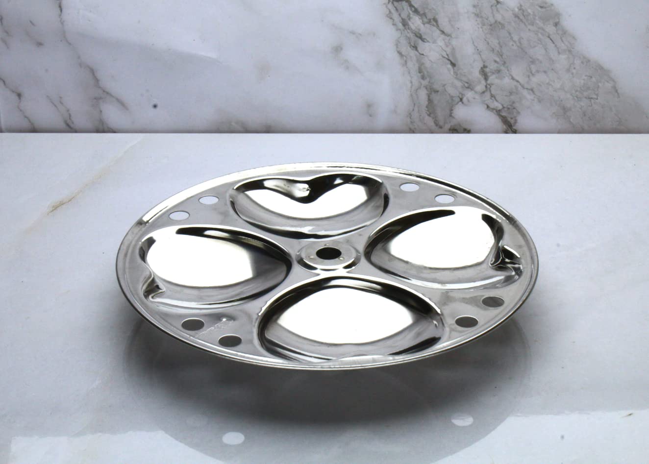 Stainless Steel Different Shapes Idli Plates with Stand 5 Plates