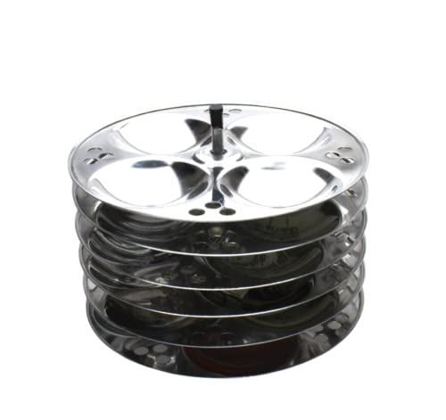 Black Aluminium Idli Cooker | Steamer | Maker (24 idlies | 6 Plates)