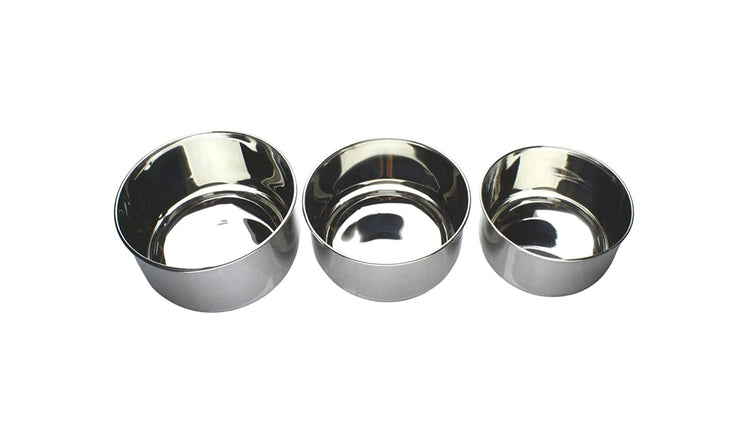eKitchen Stainless Steel Multipurpose Deep Bowl Set (Set of 3 Pcs)