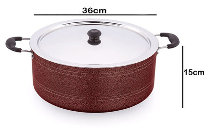 Granite Non-stick Jumbo Biryani Pot Regular (36cm; 14.400 Ltr)